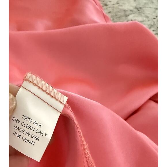 Amanda Uprichard Salmon Maxi Silk Dresss Size l - Picture 14 of 15